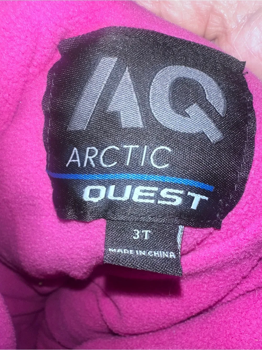 Arctic Quest Pink Snowflake-Print Puffer Jacket with Faux Fur Hood